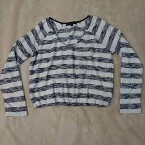 Sanctuary Crop Black & White Striped Sweater Size Small